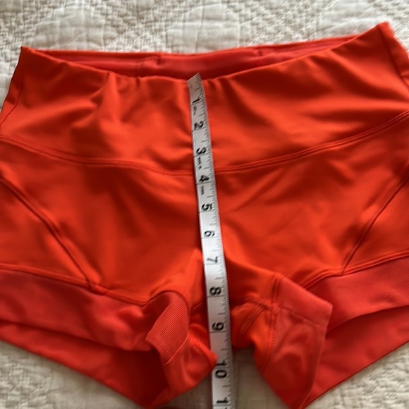 ASICS Strech Running Mesh Details Shorts Bright Orange - Red Sz S - Picture 11 of 13